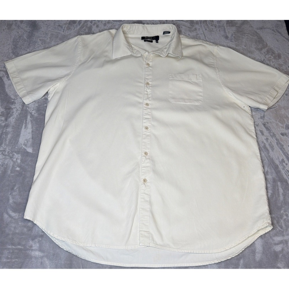 Nat Nast Luxury Originals Silk Cotton Camp Shirt Men's XXL Ivory American Fit